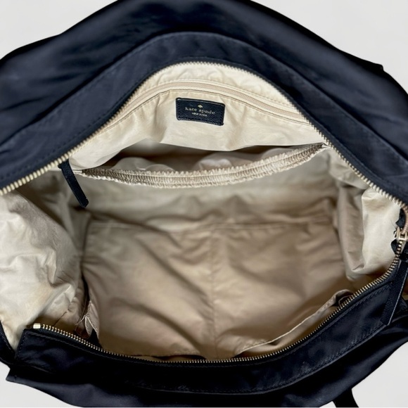 Kate Spade Chelsea Large Baby Tote Diaper Bag & Changing Pad Black, Tan Interior - Picture 7 of 16